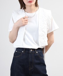 ふくれジャガードベスト Tシャツセット 半袖
