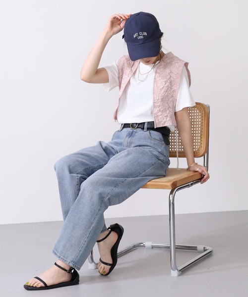 OMNES(オムネス)の「ふくれジャガードベスト Tシャツセット 半袖(Tシャツ/カットソー・レディース・ホワイト/ブラック・FREE)」の16枚目の写真