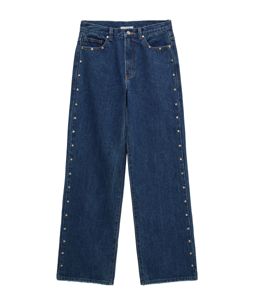 ERER(エルエル)の「Studed Denim Pants Blue(デニムパンツ・レディース・ブルー・2/1)」の5枚目の写真