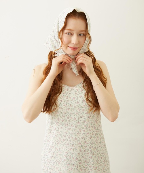 MILKFED.（ミルクフェド）の「FLORAL CAMISOLE DRESS（ワンピース・レディース・ブラック/ライトブルー/ホワイト・ONE SIZE）」の7枚目の写真