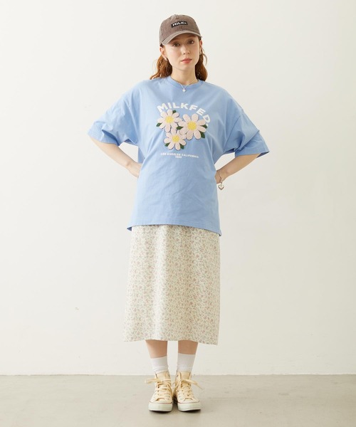 MILKFED.（ミルクフェド）の「FLORAL CAMISOLE DRESS（ワンピース・レディース・ブラック/ライトブルー/ホワイト・ONE SIZE）」の8枚目の写真