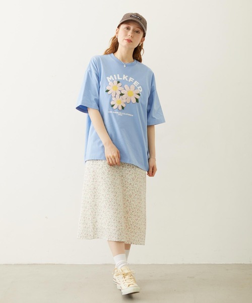 MILKFED.（ミルクフェド）の「FLORAL CAMISOLE DRESS（ワンピース・レディース・ブラック/ライトブルー/ホワイト・ONE SIZE）」の9枚目の写真
