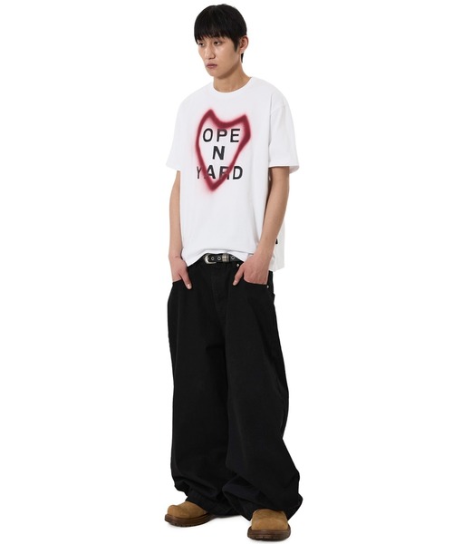 OY(オーワイ)の「『OY/オーワイ』SCRIPTED WIDE VOLUME PANTS/スクリプテッドワイドボリューム パンツ(デニムパンツ・メンズ・ブラック・L/M/S)」の7枚目の写真