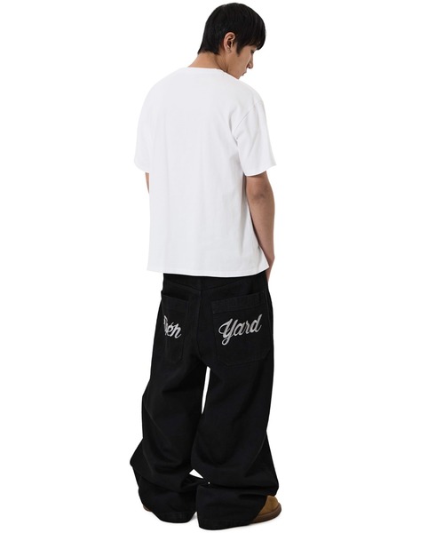 OY(オーワイ)の「『OY/オーワイ』SCRIPTED WIDE VOLUME PANTS/スクリプテッドワイドボリューム パンツ(デニムパンツ・メンズ・ブラック・L/M/S)」の9枚目の写真