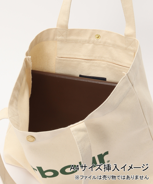 Barbour（バブアー）の「Barbour/バブアー logo tote bag UBA0733（トートバッグ・レディース・アイボリー・FREE）」の6枚目の写真