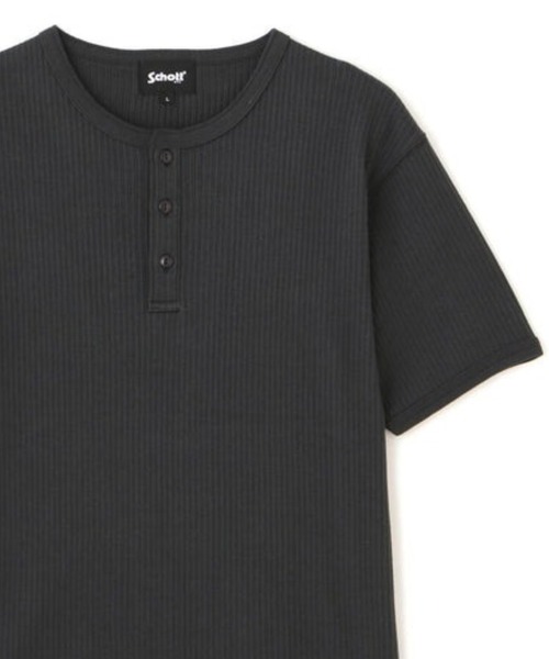 schott(ショット)の「Schott ARMY RIB HENLEY T-SHIRT(Tシャツ/カットソー・メンズ・ナチュラル/チャコール・M/L/XL)」の1枚目の写真