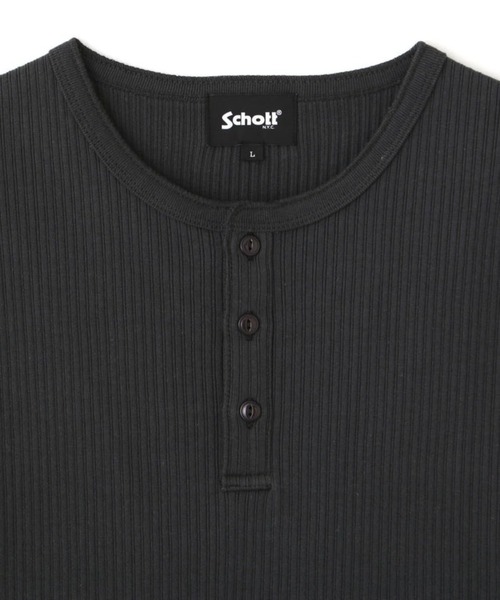 schott(ショット)の「Schott ARMY RIB HENLEY T-SHIRT(Tシャツ/カットソー・メンズ・ナチュラル/チャコール・M/L/XL)」の5枚目の写真