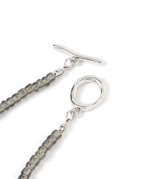 LEPSIM（レプシィム）の「ビーズマンテルロングネックレス　660927（ネックレス・レディース・レッド/アイボリー/グレー・ONE SIZE）」の7枚目の写真