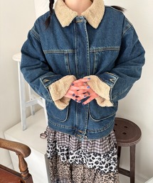 lanan select（ラナンセレクト）の「リラックボアデニムブルゾン（ブルゾン）」