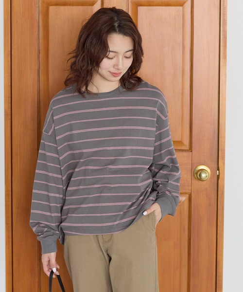HEART MARKET(ハートマーケット)の「ワイドなうしろふんわりプルオーバー(Tシャツ/カットソー・レディース・ブラック/ライム/ベージュ系/ホワイト/ナチュラル/グレー系・FREE)」の3枚目の写真