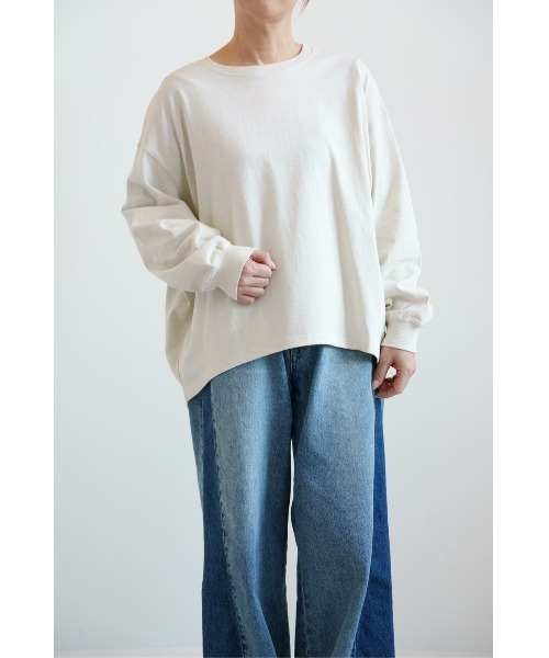 HEART MARKET(ハートマーケット)の「ワイドなうしろふんわりプルオーバー(Tシャツ/カットソー・レディース・ブラック/ライム/ベージュ系/ホワイト/ナチュラル/グレー系・FREE)」の4枚目の写真