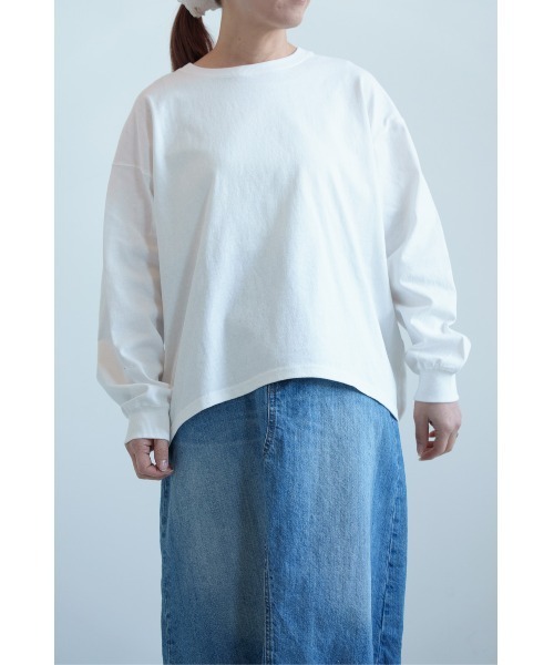 HEART MARKET(ハートマーケット)の「ワイドなうしろふんわりプルオーバー(Tシャツ/カットソー・レディース・ブラック/ライム/ベージュ系/ホワイト/ナチュラル/グレー系・FREE)」の1枚目の写真