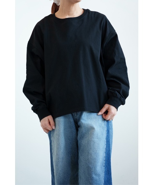 HEART MARKET(ハートマーケット)の「ワイドなうしろふんわりプルオーバー(Tシャツ/カットソー・レディース・ブラック/ライム/ベージュ系/ホワイト/ナチュラル/グレー系・FREE)」の2枚目の写真
