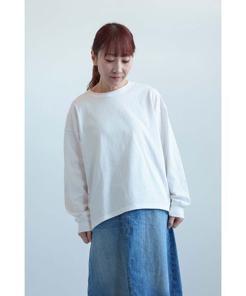 HEART MARKET(ハートマーケット)の「ワイドなうしろふんわりプルオーバー(Tシャツ/カットソー・レディース・ブラック/ライム/ベージュ系/ホワイト/ナチュラル/グレー系・FREE)」の7枚目の写真