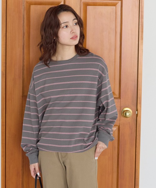 HEART MARKET(ハートマーケット)の「ワイドなうしろふんわりプルオーバー(Tシャツ/カットソー・レディース・ブラック/ライム/ベージュ系/ホワイト/ナチュラル/グレー系・FREE)」の10枚目の写真