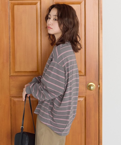 HEART MARKET(ハートマーケット)の「ワイドなうしろふんわりプルオーバー(Tシャツ/カットソー・レディース・ブラック/ライム/ベージュ系/ホワイト/ナチュラル/グレー系・FREE)」の12枚目の写真