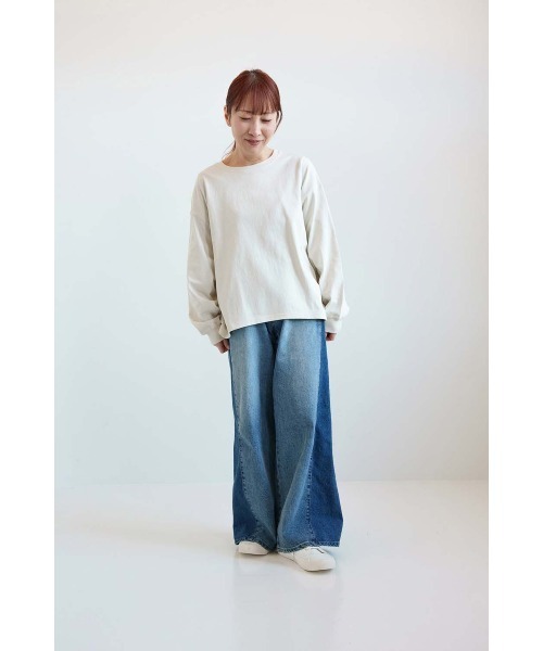 HEART MARKET(ハートマーケット)の「ワイドなうしろふんわりプルオーバー(Tシャツ/カットソー・レディース・ブラック/ライム/ベージュ系/ホワイト/ナチュラル/グレー系・FREE)」の21枚目の写真