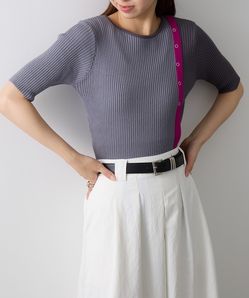 MAISON BREEZE reveur（メゾンブリーズレヴール）の「【MAISON BREEZE reveur】ウォッシャブル 配色ニットプルオーバー trc（ニット/セーター・レディース・ブラウン/ブラック/グレー・FREE）」の13枚目の写真