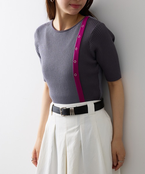 MAISON BREEZE reveur（メゾンブリーズレヴール）の「【MAISON BREEZE reveur】ウォッシャブル 配色ニットプルオーバー trc（ニット/セーター・レディース・ブラウン/ブラック/グレー・FREE）」の11枚目の写真