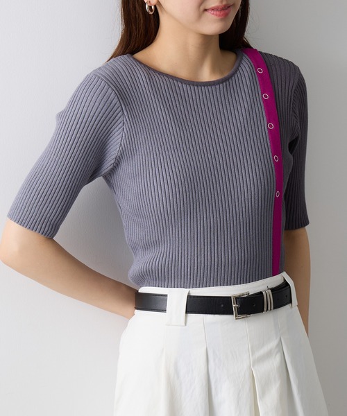 MAISON BREEZE reveur（メゾンブリーズレヴール）の「【MAISON BREEZE reveur】ウォッシャブル 配色ニットプルオーバー trc（ニット/セーター・レディース・ブラウン/ブラック/グレー・FREE）」の12枚目の写真