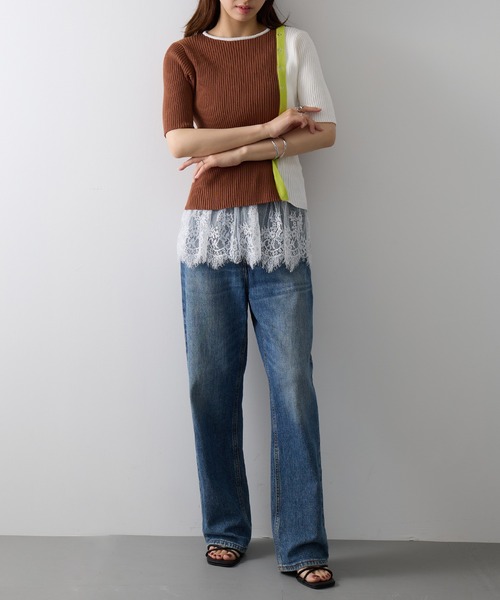 MAISON BREEZE reveur（メゾンブリーズレヴール）の「【MAISON BREEZE reveur】ウォッシャブル 配色ニットプルオーバー trc（ニット/セーター・レディース・ブラウン/ブラック/グレー・FREE）」の22枚目の写真