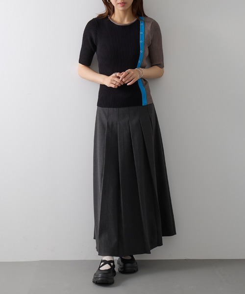MAISON BREEZE reveur（メゾンブリーズレヴール）の「【MAISON BREEZE reveur】ウォッシャブル 配色ニットプルオーバー trc（ニット/セーター・レディース・ブラウン/ブラック/グレー・FREE）」の8枚目の写真
