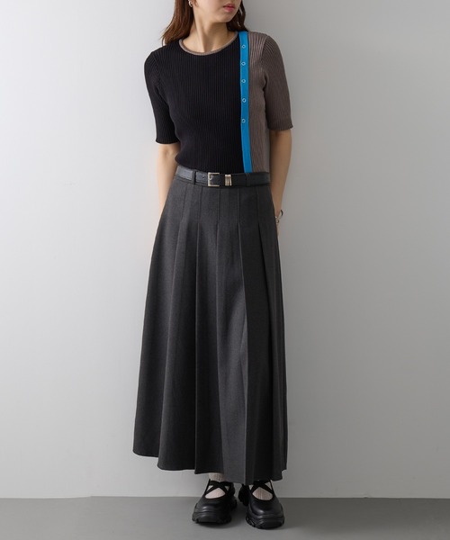 MAISON BREEZE reveur（メゾンブリーズレヴール）の「【MAISON BREEZE reveur】ウォッシャブル 配色ニットプルオーバー trc（ニット/セーター・レディース・ブラウン/ブラック/グレー・FREE）」の9枚目の写真