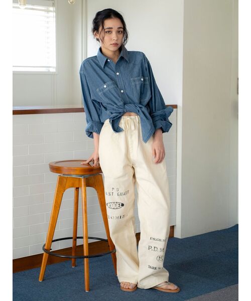 Ungrid(アングリッド)の「PAYDAY別注 ステンシルデザインラフパンツ(その他パンツ・レディース・アイボリー・FREE)」の5枚目の写真