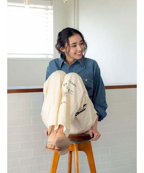 Ungrid(アングリッド)の「PAYDAY別注 ステンシルデザインラフパンツ(その他パンツ・レディース・アイボリー・FREE)」の7枚目の写真