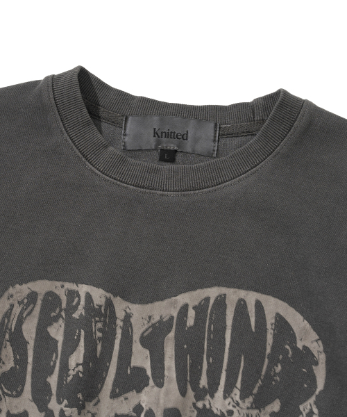 KNITTED(ニッティド)の「ピグメントハート スウェット CHARCOAL(スウェット・レディース・その他・MEDIUM/LARGE/X-LARGE)」の2枚目の写真