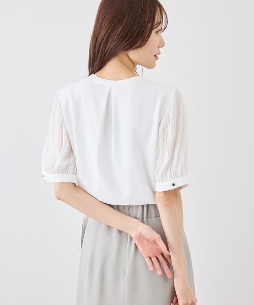 ROPE' PICNIC（ロペピクニック）の「袖プリーツハーフスリーブブラウス（シャツ/ブラウス・レディース・チャコールグレー/ホワイト/サックスブルー/ラベンダー・FREE）」の18枚目の写真