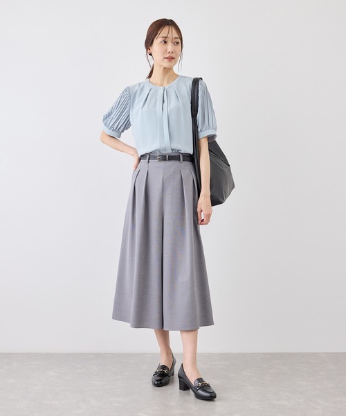 ROPE' PICNIC（ロペピクニック）の「袖プリーツハーフスリーブブラウス（シャツ/ブラウス・レディース・チャコールグレー/ホワイト/サックスブルー/ラベンダー・FREE）」の20枚目の写真
