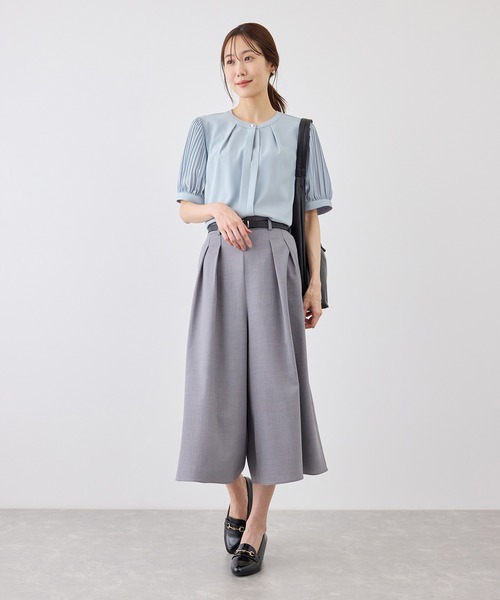 ROPE' PICNIC（ロペピクニック）の「袖プリーツハーフスリーブブラウス（シャツ/ブラウス・レディース・チャコールグレー/ホワイト/サックスブルー/ラベンダー・FREE）」の21枚目の写真