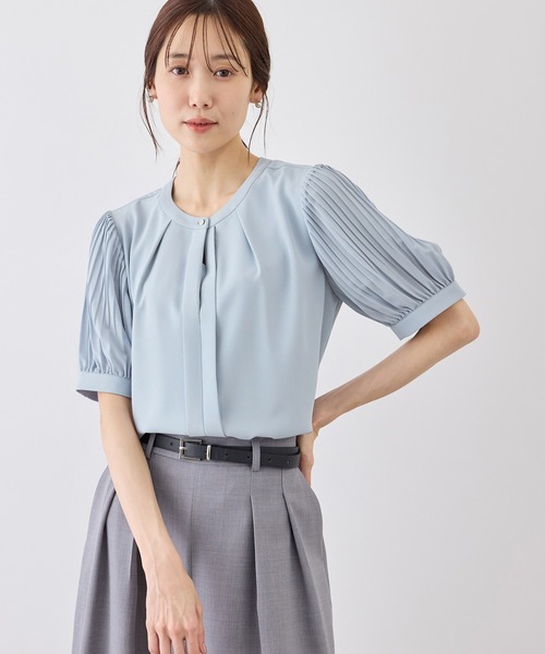 ROPE' PICNIC（ロペピクニック）の「袖プリーツハーフスリーブブラウス（シャツ/ブラウス・レディース・チャコールグレー/ホワイト/サックスブルー/ラベンダー・FREE）」の22枚目の写真