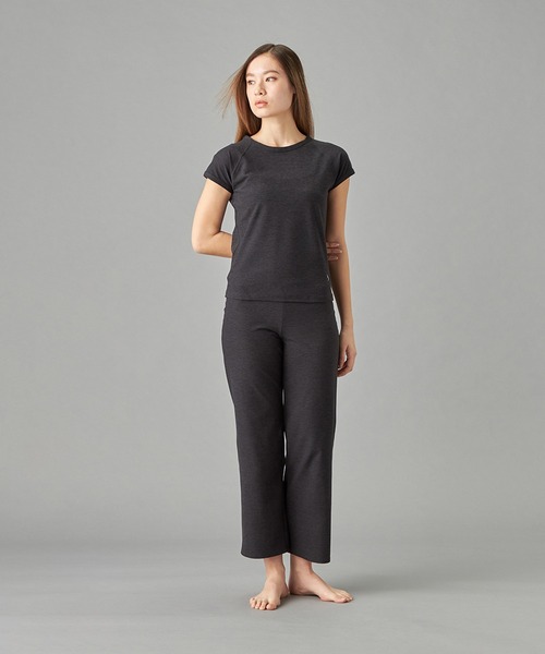 Chacott(チャコット)の「PeachMokuTシャツ(Tシャツ/カットソー・レディース・杢グレー/ライラック・M)」の3枚目の写真