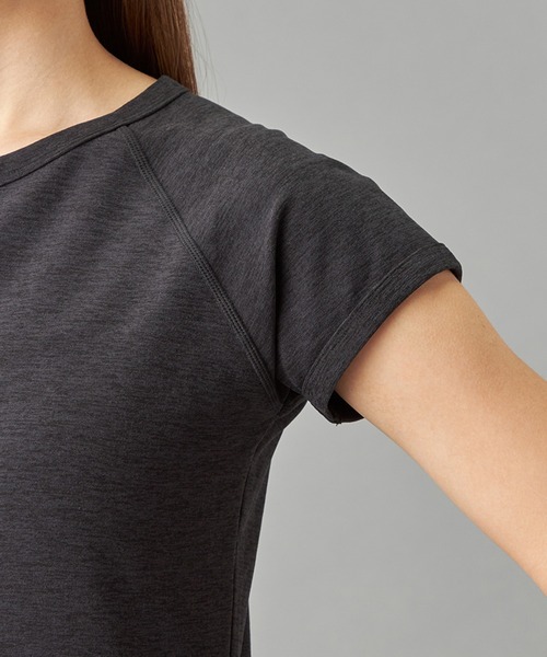 Chacott(チャコット)の「PeachMokuTシャツ(Tシャツ/カットソー・レディース・杢グレー/ライラック・M)」の8枚目の写真
