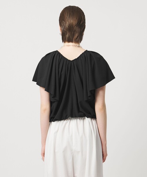 ASTRAET（アストラット）の「＜ASTRAET＞フリルギャザー Vネックブラウス（シャツ/ブラウス・レディース・ブラック/オフホワイト・FREE）」の15枚目の写真