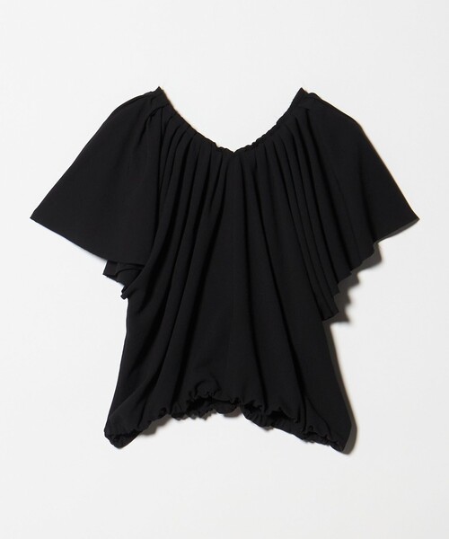 ASTRAET（アストラット）の「＜ASTRAET＞フリルギャザー Vネックブラウス（シャツ/ブラウス・レディース・ブラック/オフホワイト・FREE）」の17枚目の写真