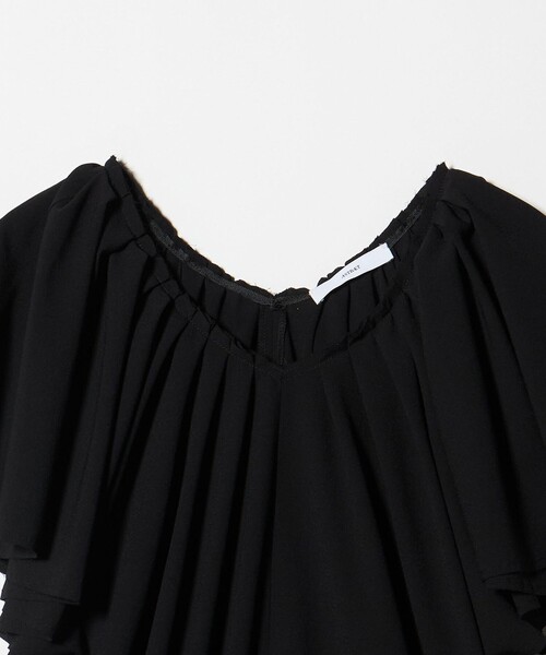 ASTRAET（アストラット）の「＜ASTRAET＞フリルギャザー Vネックブラウス（シャツ/ブラウス・レディース・ブラック/オフホワイト・FREE）」の18枚目の写真