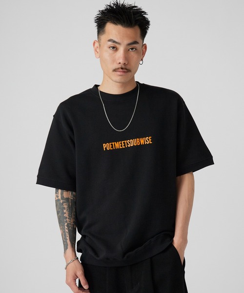 POET MEETS DUBWISE（ポエットミーツダブワイズ）の「POET MEETS DUBWISE/ポエットミーツダブワイズ PMD LOGO BACKPILE SWEAT T-Shirt スウェットTシャツ 2026年 夏 夏服（Tシャツ/カットソー・メンズ・ブラック系その他/ブラック系その他2・L/XL）」の14枚目の写真
