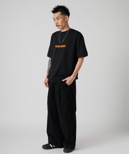 POET MEETS DUBWISE（ポエットミーツダブワイズ）の「POET MEETS DUBWISE/ポエットミーツダブワイズ PMD LOGO BACKPILE SWEAT T-Shirt スウェットTシャツ 2026年 夏 夏服（Tシャツ/カットソー・メンズ・ブラック系その他/ブラック系その他2・L/XL）」の19枚目の写真
