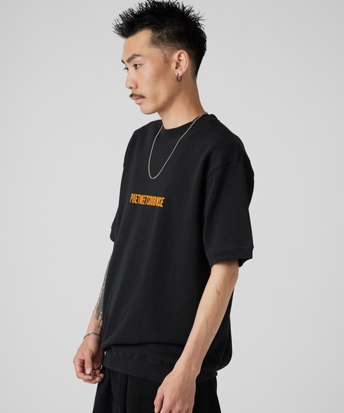 POET MEETS DUBWISE（ポエットミーツダブワイズ）の「POET MEETS DUBWISE/ポエットミーツダブワイズ PMD LOGO BACKPILE SWEAT T-Shirt スウェットTシャツ 2026年 夏 夏服（Tシャツ/カットソー・メンズ・ブラック系その他/ブラック系その他2・L/XL）」の15枚目の写真