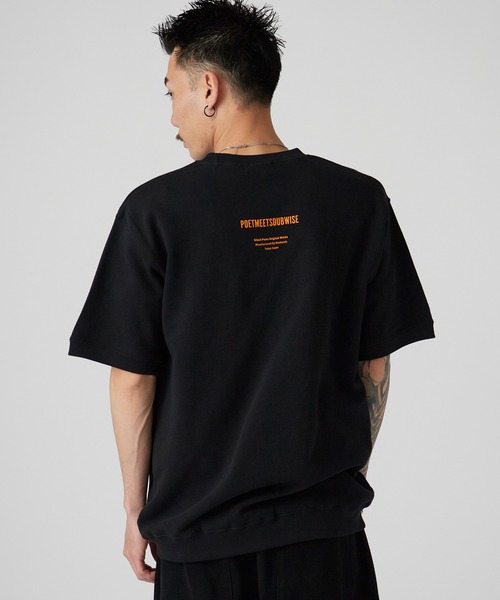 POET MEETS DUBWISE（ポエットミーツダブワイズ）の「POET MEETS DUBWISE/ポエットミーツダブワイズ PMD LOGO BACKPILE SWEAT T-Shirt スウェットTシャツ 2026年 夏 夏服（Tシャツ/カットソー・メンズ・ブラック系その他/ブラック系その他2・L/XL）」の16枚目の写真