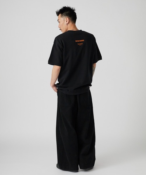 POET MEETS DUBWISE（ポエットミーツダブワイズ）の「POET MEETS DUBWISE/ポエットミーツダブワイズ PMD LOGO BACKPILE SWEAT T-Shirt スウェットTシャツ 2026年 夏 夏服（Tシャツ/カットソー・メンズ・ブラック系その他/ブラック系その他2・L/XL）」の20枚目の写真