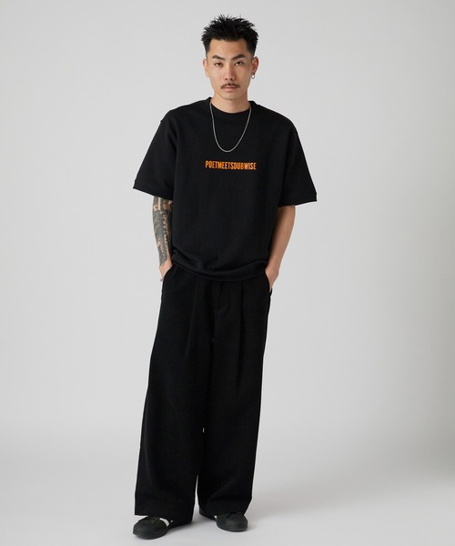 POET MEETS DUBWISE（ポエットミーツダブワイズ）の「POET MEETS DUBWISE/ポエットミーツダブワイズ PMD LOGO BACKPILE SWEAT T-Shirt スウェットTシャツ 2026年 夏 夏服（Tシャツ/カットソー・メンズ・ブラック系その他/ブラック系その他2・L/XL）」の18枚目の写真