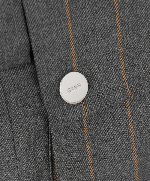 GANNI(ガニー)の「GANNI / ガニー Wool Stripe Belted Mini Dress(ドレス・レディース・チャコールグレー・34/36)」の11枚目の写真