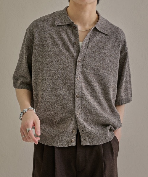GRANCY】Print Design Sheer Knit / プリントデザインシアーニット