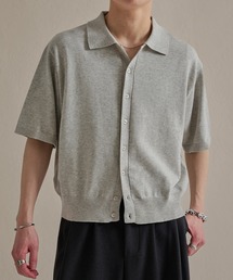 epnok（エプノック）の「ベーシックルーズメランジ半袖ニットシャツ（ニット/セーター）」