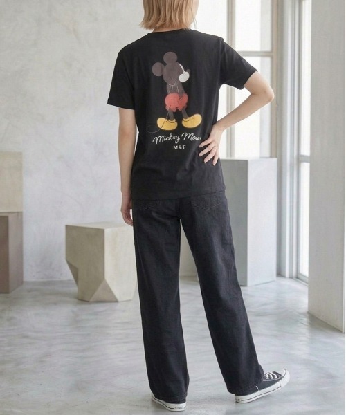 Disney(ディズニー)の「【DISNEY/ディズニー】ミッキー・ミニー・ドナルド・デイジー バックスタイルプリント半袖Tシャツ MICKEY AND FRIENDS(Tシャツ/カットソー・レディース・ライム/ピンク/サックスブルー/ブラック・LARGE/MEDIUM)」の19枚目の写真
