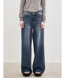 wide-fit denim pants (blue)